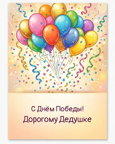 открытка для дедушки — анимационная открытка с падающими лепестками